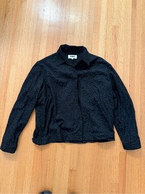 YMC Black Subtle Leopard Jacquard Shirt